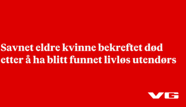 Savnet eldre kvinne bekreftet død etter å ha blitt funnet livløs utendørs