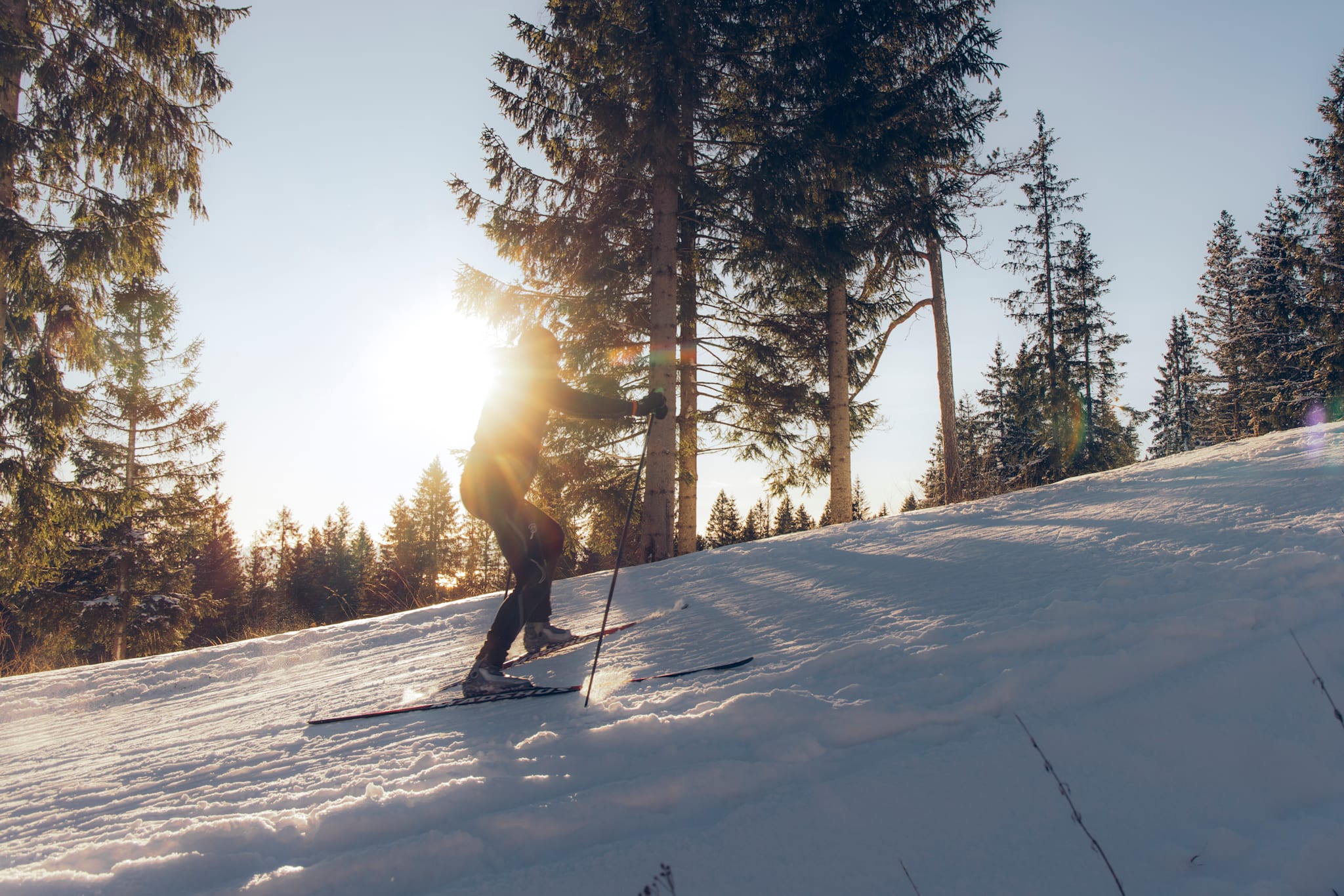 Lørdag var det gode forhold for skitur i Oslo. Det var folksomt i løypene på Frognerseteren, der dette bildet er tatt.