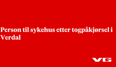 Person til sykehus etter togpåkjørsel i Verdal