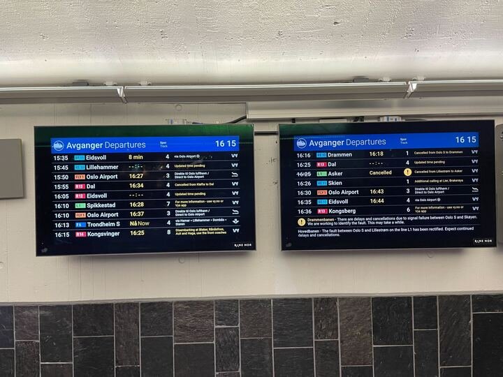 Togforsinkelser, VY | Signalfeil gir togtrøbbel