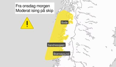 Gult farevarsel, Ising | Gult farevarsel langs kyst og fjord: Stor fare for glatte dekk