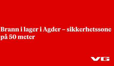 Brann i lagerbygning i Åseral: Brant ned til grunnen