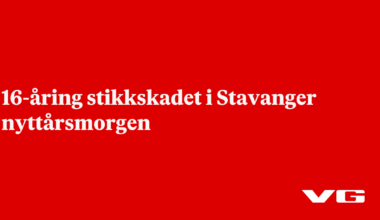 16-åring stikkskadet i Stavanger nyttårsmorgen