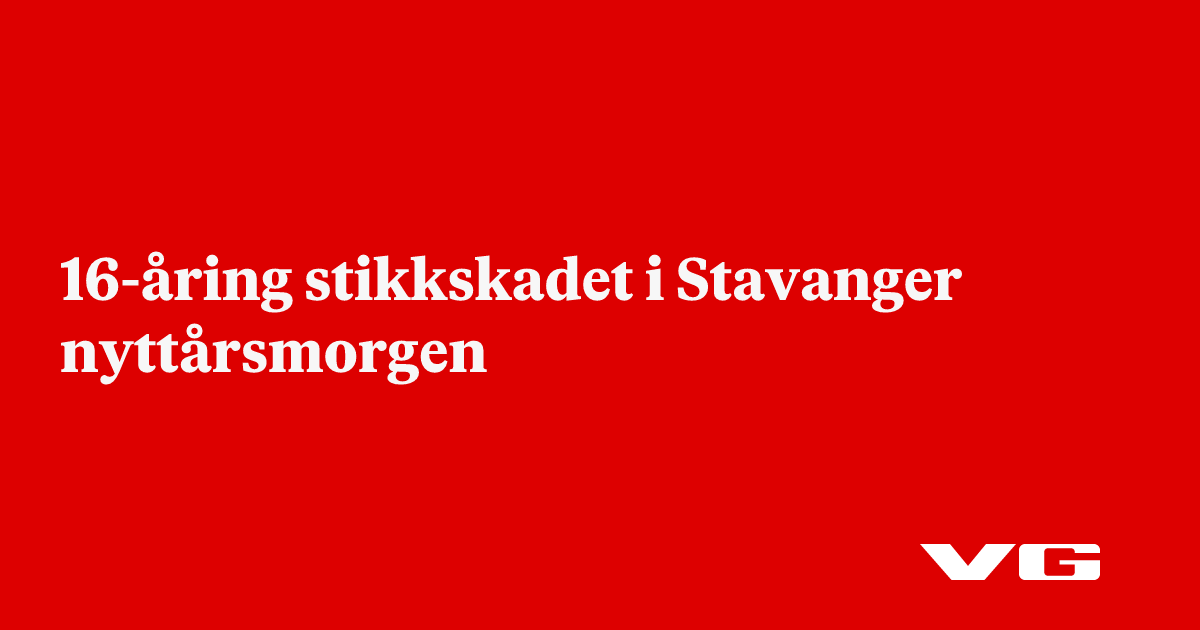 16-åring stikkskadet i Stavanger nyttårsmorgen