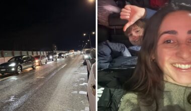 Ulykker og hendelser, E18 | Amy og Nicolai (10) står bom fast i køen: – Ganske lei - Tønsbergs Blad