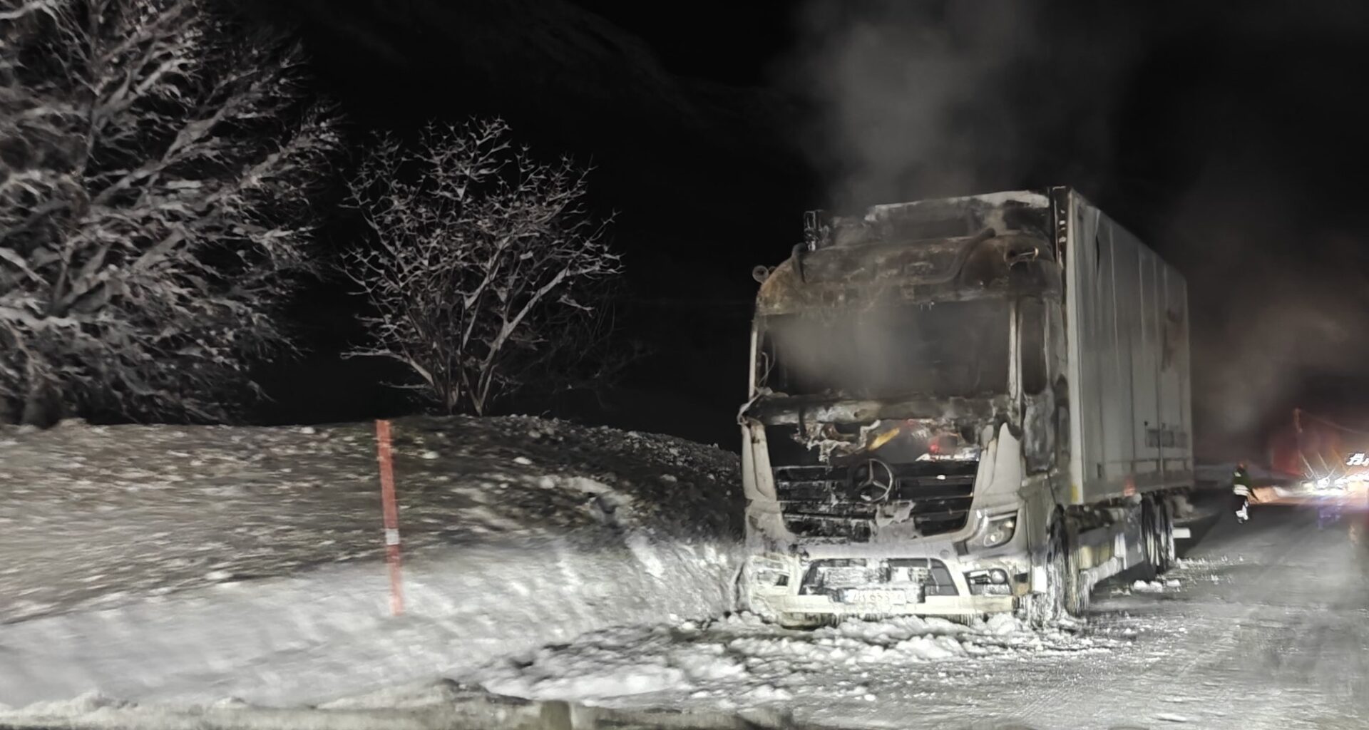 Brann, E6 | Brann i lastebil