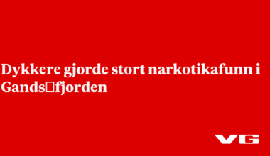 Dykkere gjorde stort narkotikafunn i Gands­fjorden