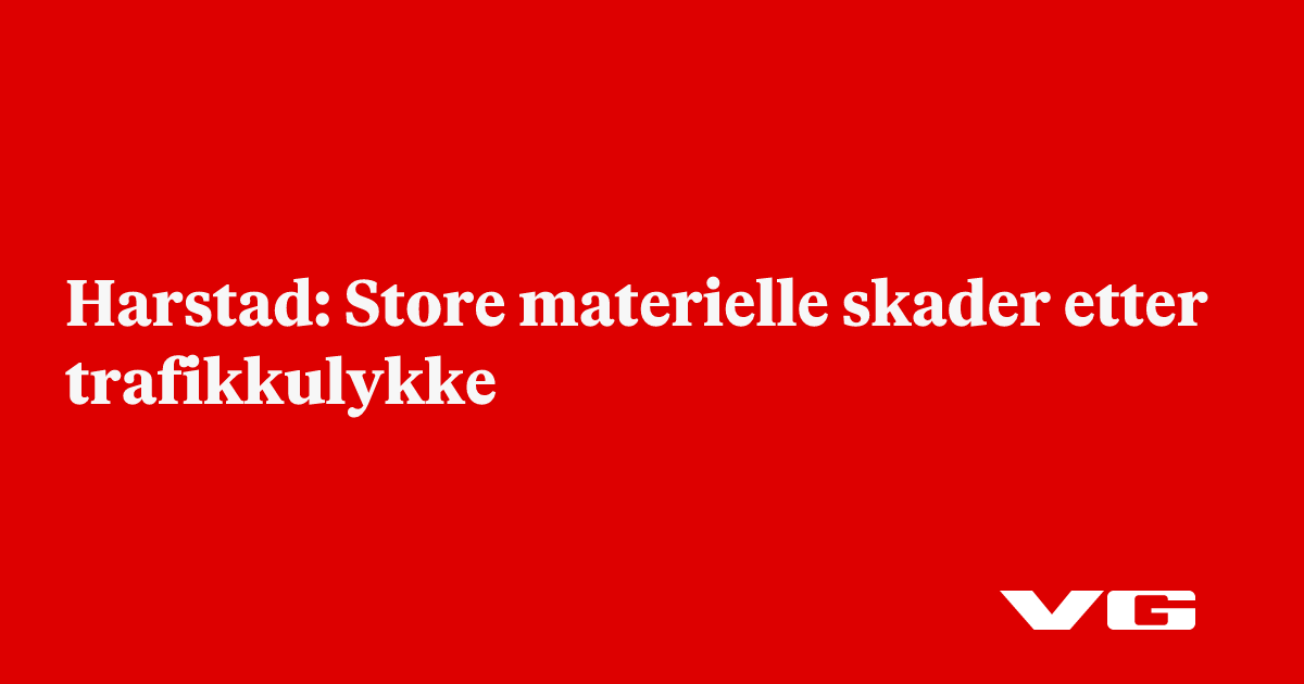Store materielle skader etter trafikkulykke