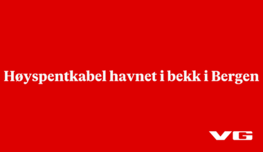 Høyspentkabel havnet i bekk i Bergen