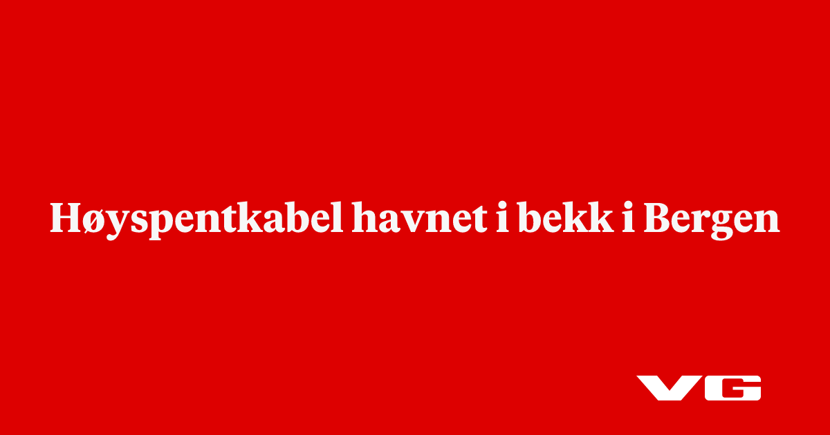 Høyspentkabel havnet i bekk i Bergen