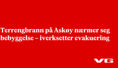 Terrengbrann på Askøy nærmer seg bebyggelse – iverksetter evakuering