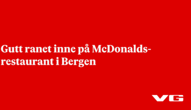 Gutt ranet inne på McDonalds-restaurant i Bergen