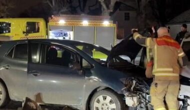 Trafikk, Drammen | Vraket bilen under øvelseskjøring