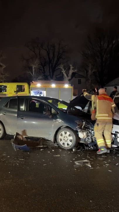 Trafikk, Drammen | Vraket bilen under øvelseskjøring
