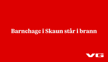 Barnehage i Skaun står i brann