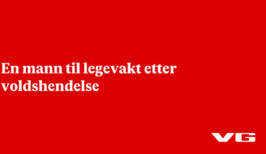 En mann til legevakt etter voldshendelse