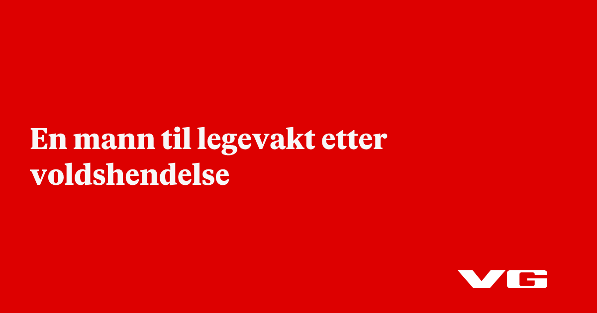 En mann til legevakt etter voldshendelse