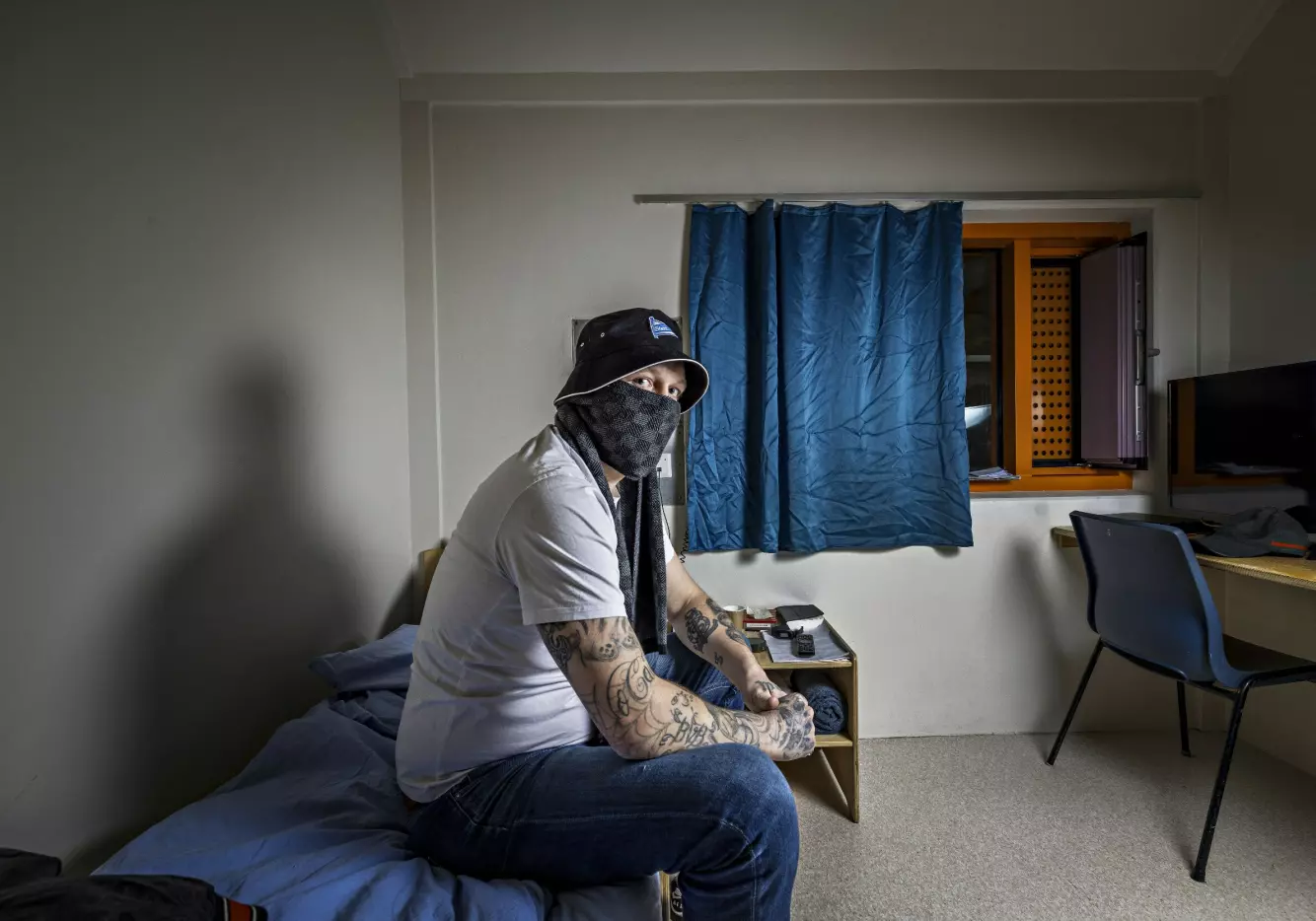 FLYTTET TIL FORVARING: Etter at vi tok disse bildene i Bergen fengsel er Glenn blitt flyttet til Trondheim fengsel og fått en dom på sju år og tre måneders forvaring for drapsforsøk.