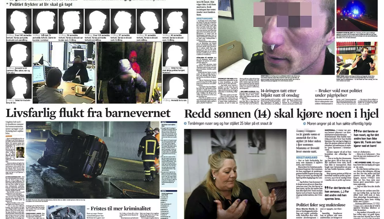 FARLIG GJENG: Barnevernsbanden herjet på Sørlandet med hundrevis av lovbrudd. Faksimile Fædrelandsvennen