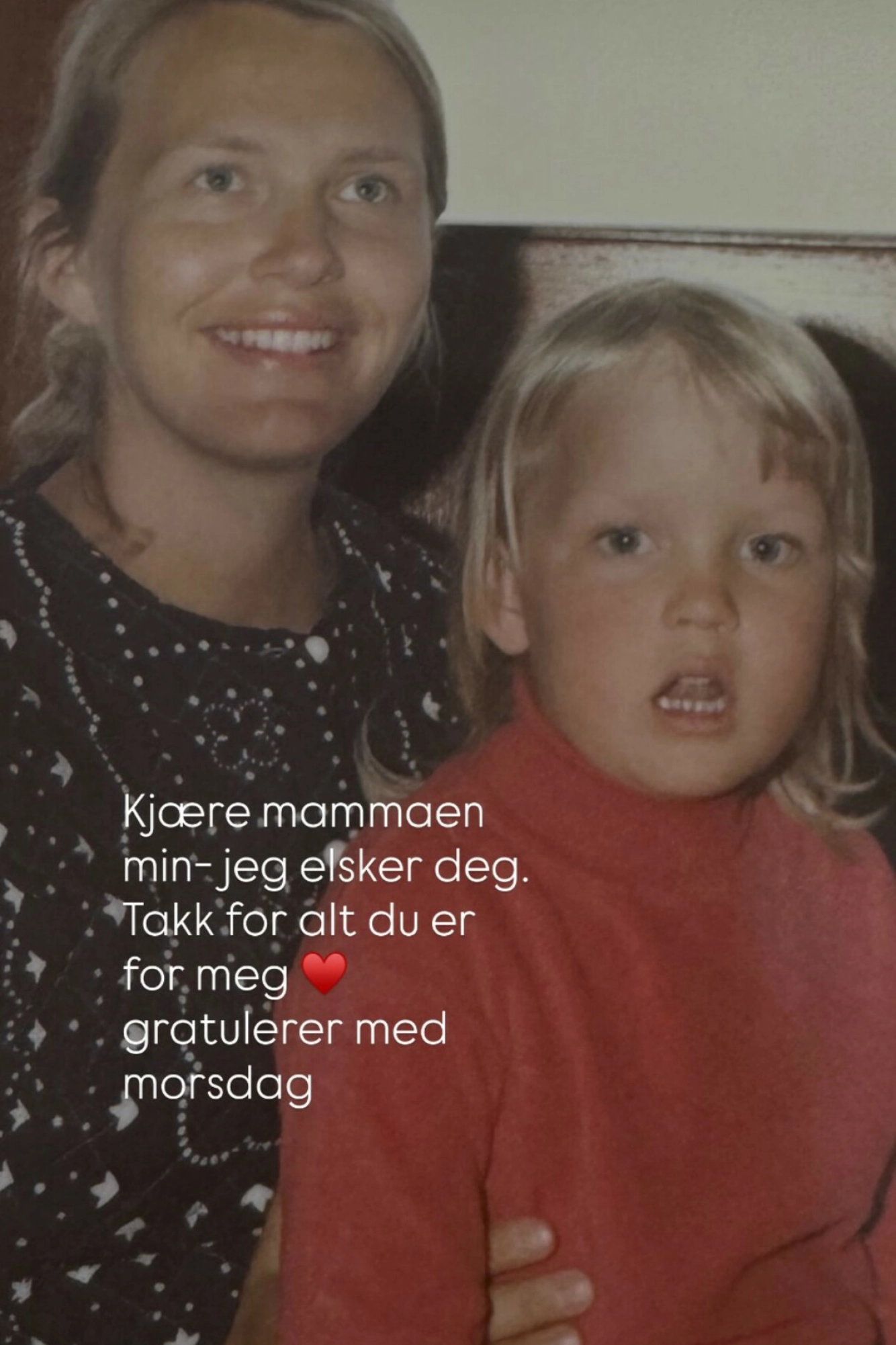 Guto Tvedten hyller moren. Foto: Skjermdump: @gurotvedten / Instagram