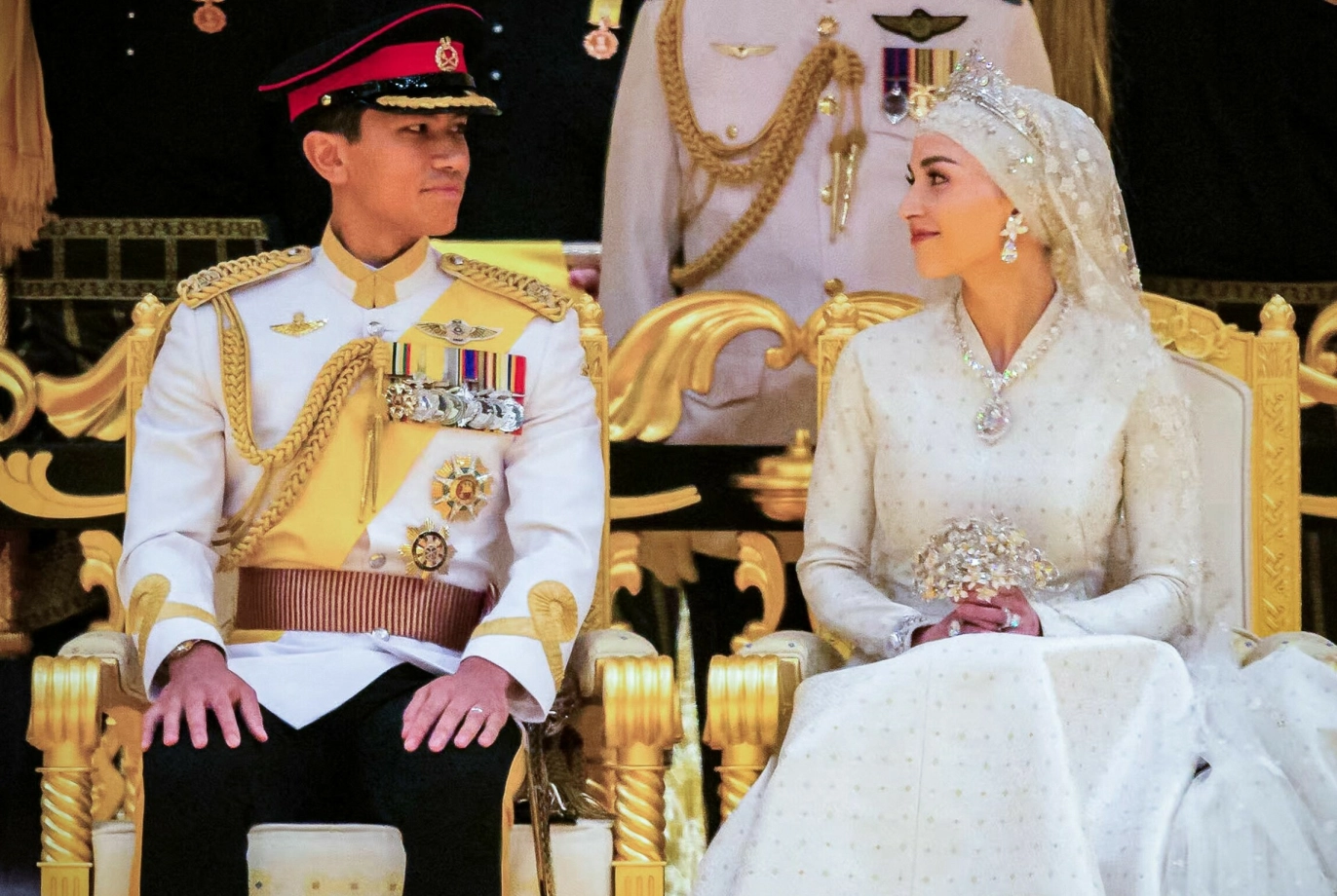 BRYLLUP: Prinsen og prinsessen giftet seg 14. januar 2024. Foto: Iqbal Dato Hj Selamat / AFP