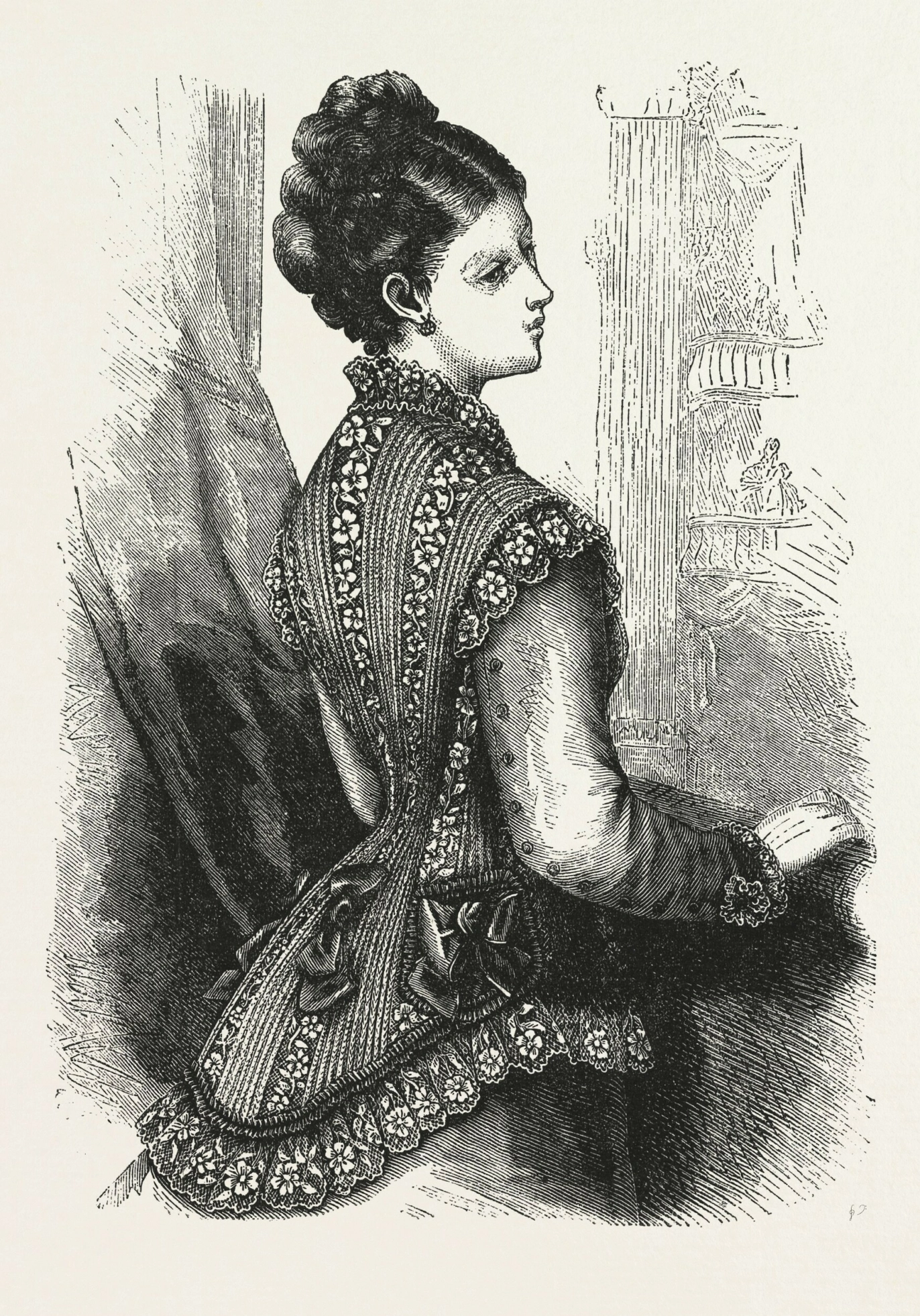 DEN GANG DA: Blonder var delikate,
intrikate og kostbare.
Her fra England i 1876. FOTO: NTB