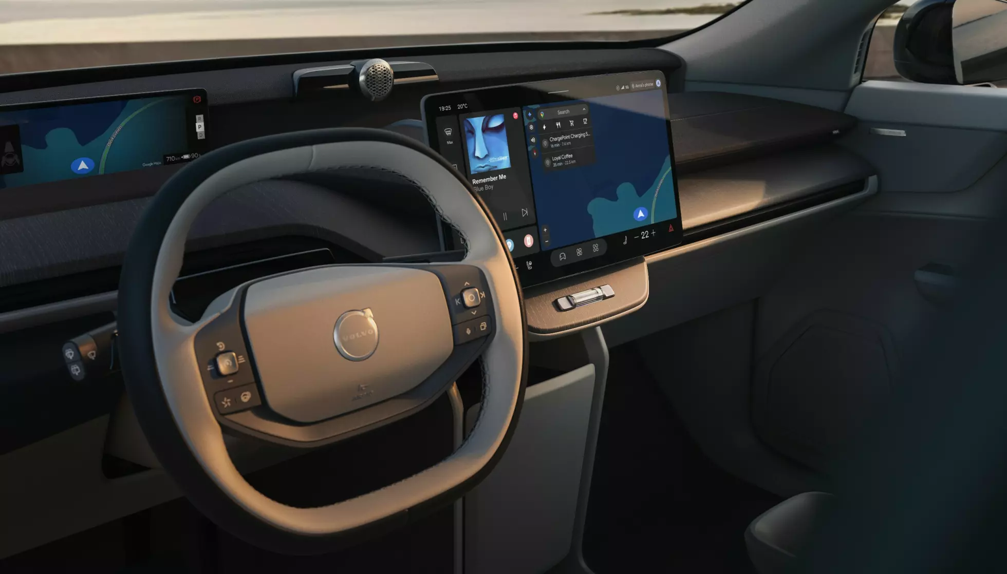 GOOGLE OG GEMINI: EX60 bruker full integrasjon av Google som system, og Gemini som AI-assistent. Foto: Volvo