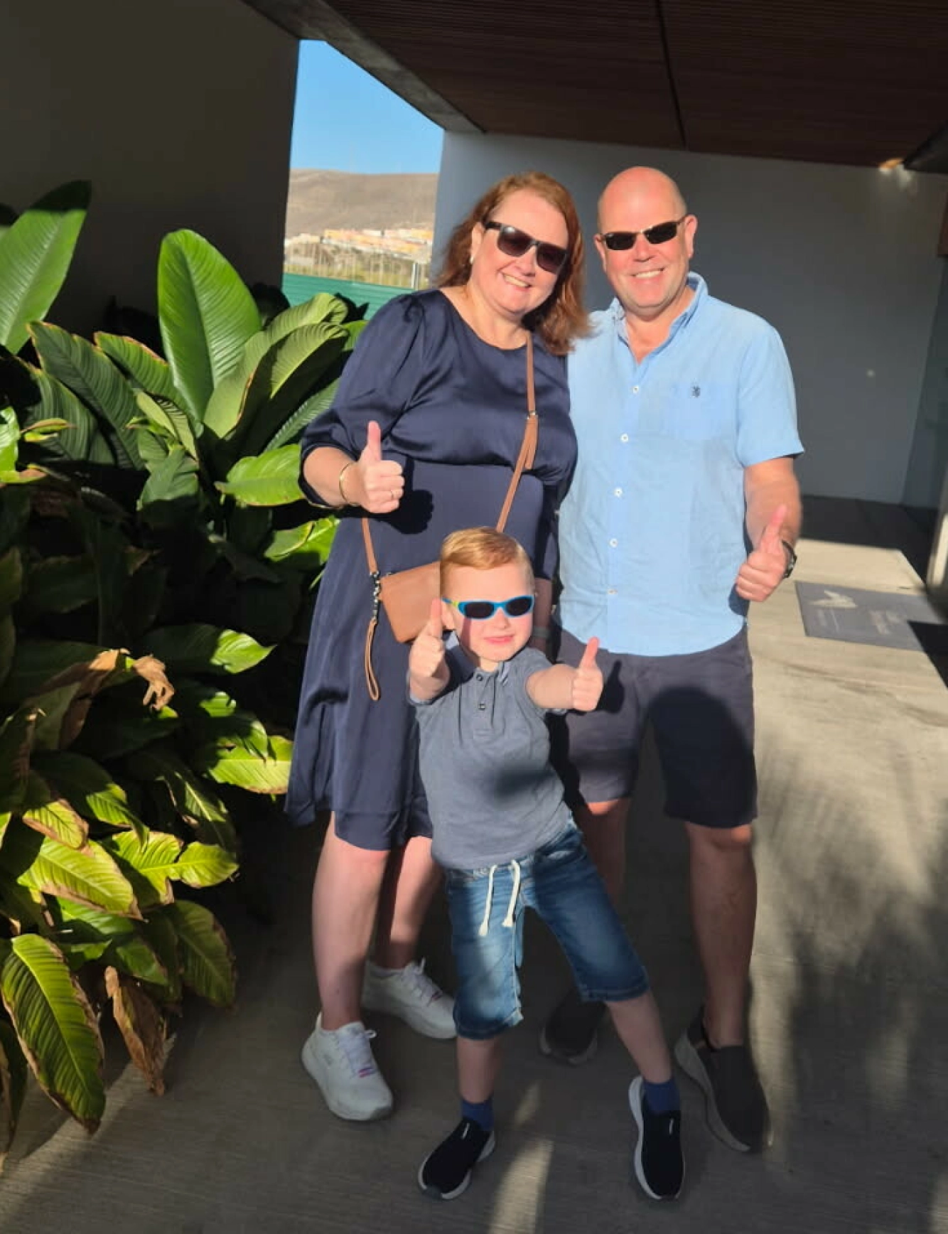 FERIE: Familien på Gran Canaria. Foto: Privat