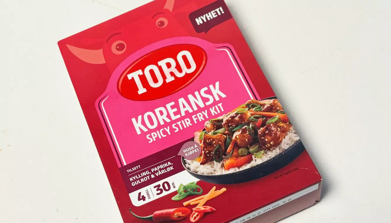 TRENDEN PEAKER: Når Toro-varianten kommer i hyllene, vet du at en mattrend har blitt allemannseie. Dette er et av fire nye «middagskit» fra Orkla Foods som kommer nå. Foto: Elisabeth Dalseg