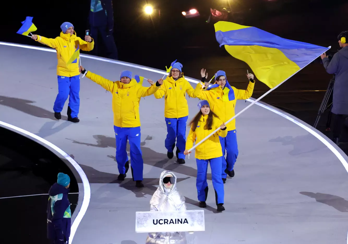 Ukrainerne ble mottatt med jubel på San Siro i Milano. Foto: Naoki Nishimura / AFLO / Shutterstock / NTB