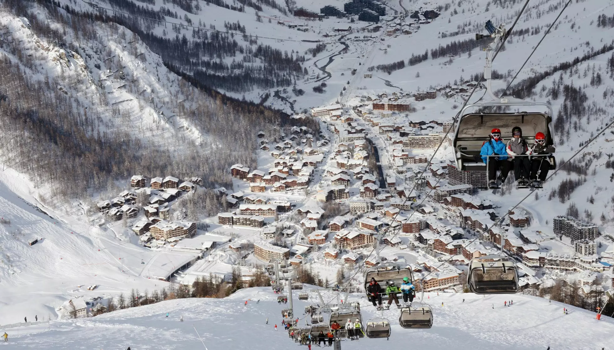 FRANSKE ALPER: Val-d'Isere er en fantastisk skidestinasjon. Men den er slett ikke billig. Foto: Philippe Desmazes/AFP/NTB