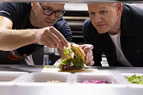 Slakter Ramsay's Burger King-burger