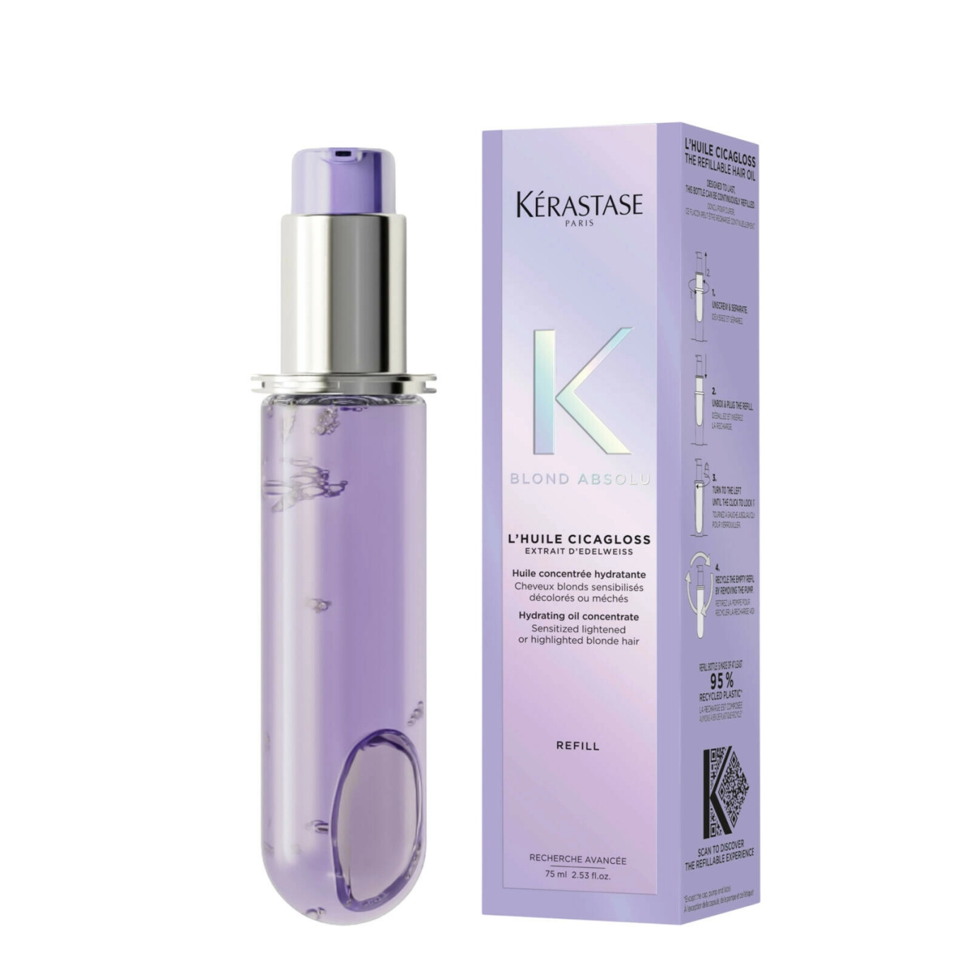 Blond Absolu Hydrating
Oil Concentrate Refill
(kr 665, Kérastase).
