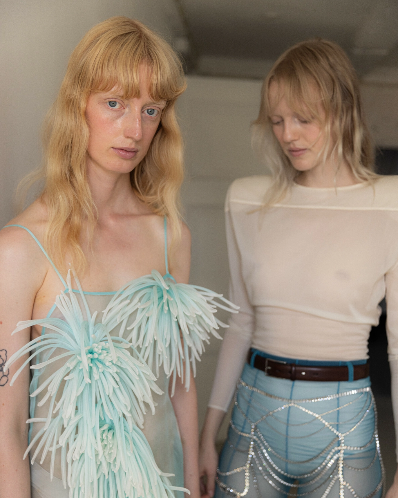 TRENDFARGE: Backstage hos Anne Sofie Madsen under moteuken i København. Foto: Bryndis Thorsteinsdottir.