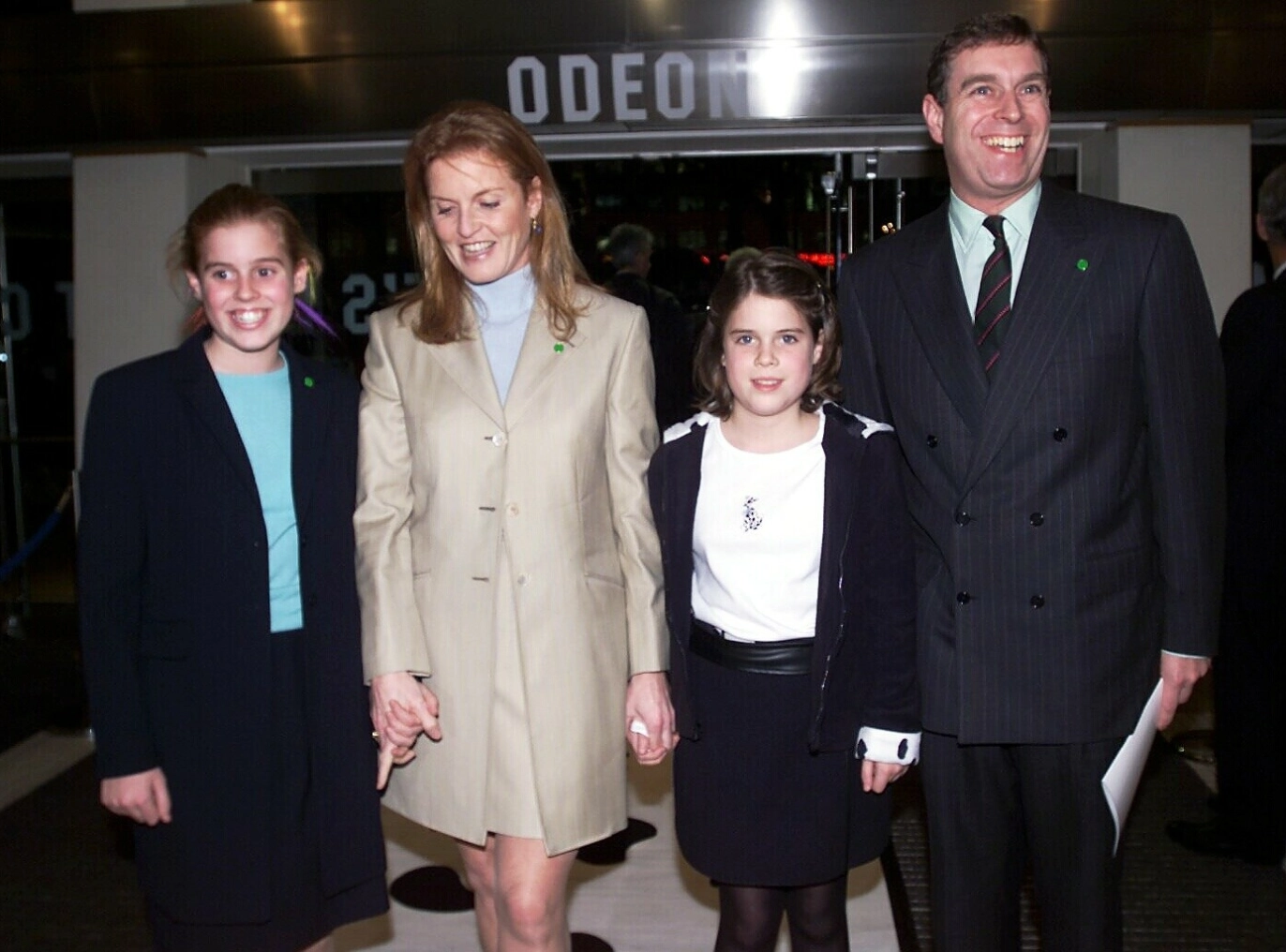 DEN GANG DA: Prinsesse Beatrice, Sarah Ferguson, prinsesse Eugenie og tidligere prins Andrew var tidligere en sammensveiset familie. Nå slår idyllen sprekker. Foto: NTB
