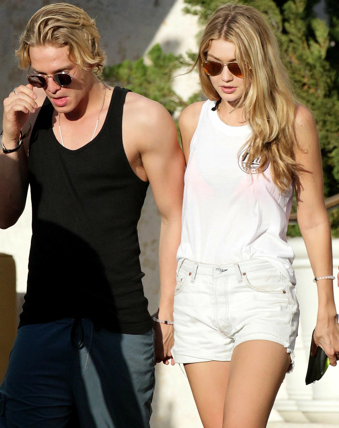 IT-PAR: Gigi og Cody var konstant i rampelyset og fulgt tett av paparazzi og fotografer mens de var sammen. Foto: NTB 7 REX