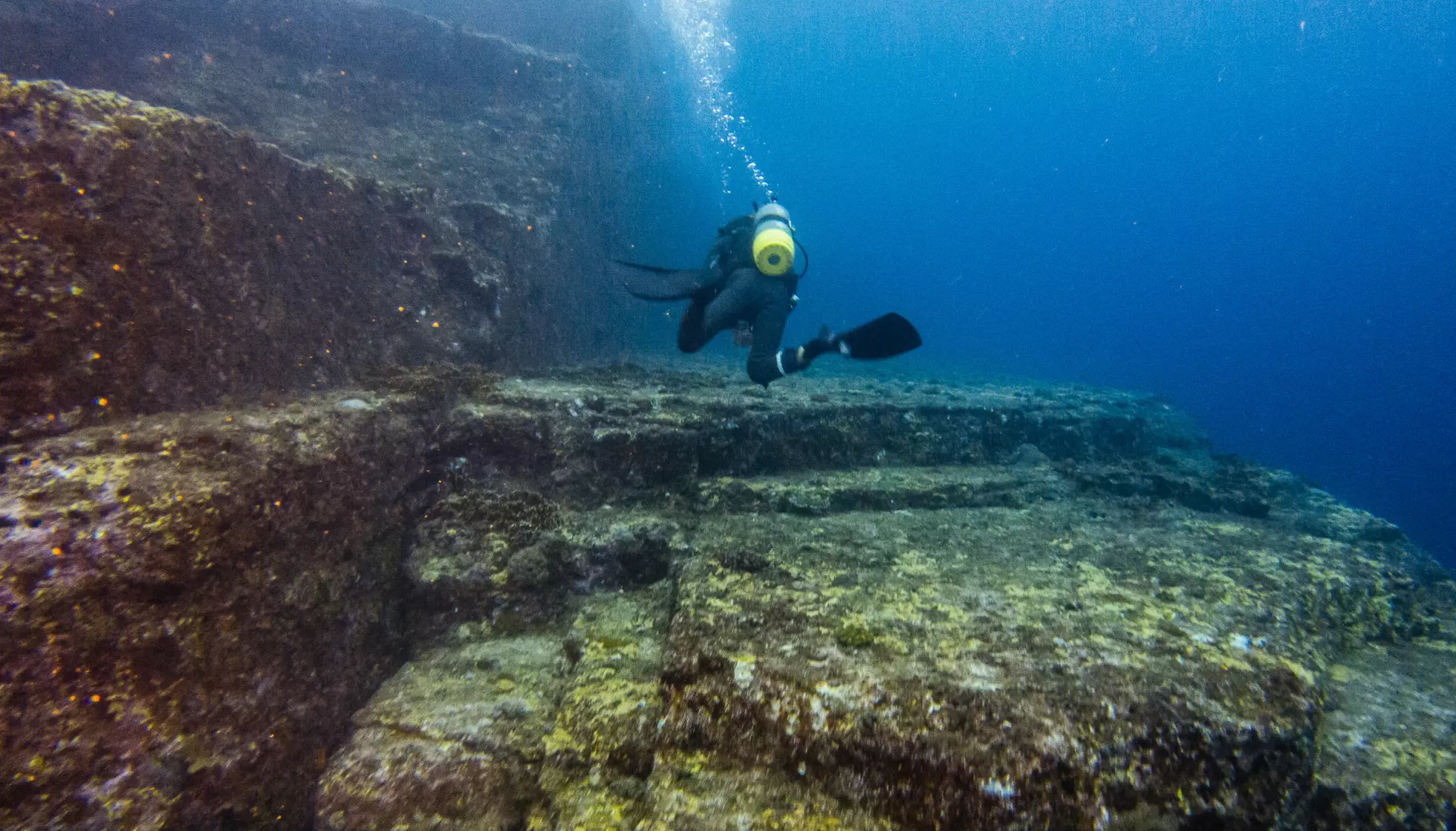 FORSKNING I DYPET: Maringeologen Masaaki Kimura mener strukturen viser tydelige spor etter en tapt sivilisasjon. Foto: Vincent Lou/Wikimedia/CC BY 2.O