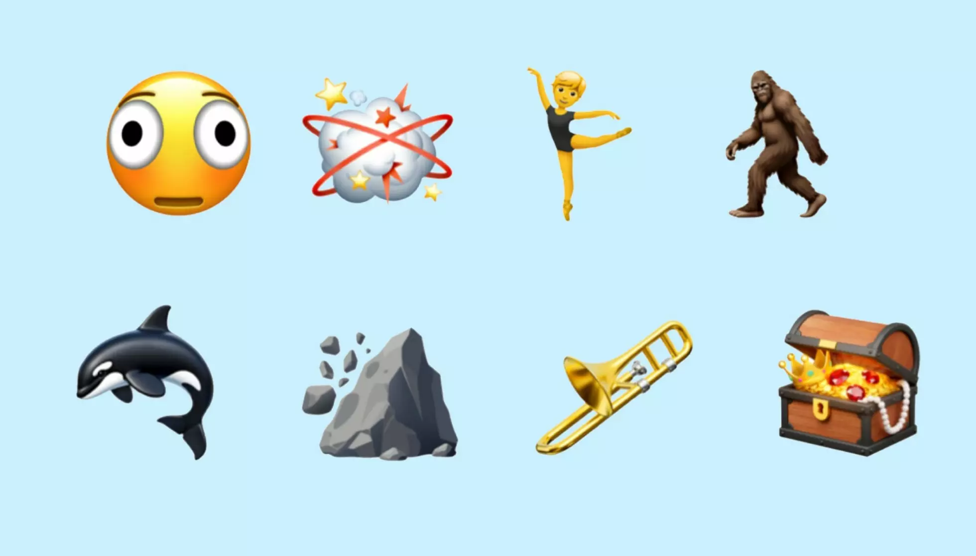 NYE EMOJIER: Her er de åtte nye emojiene i iOS 26.4. Foto: Emojipedia