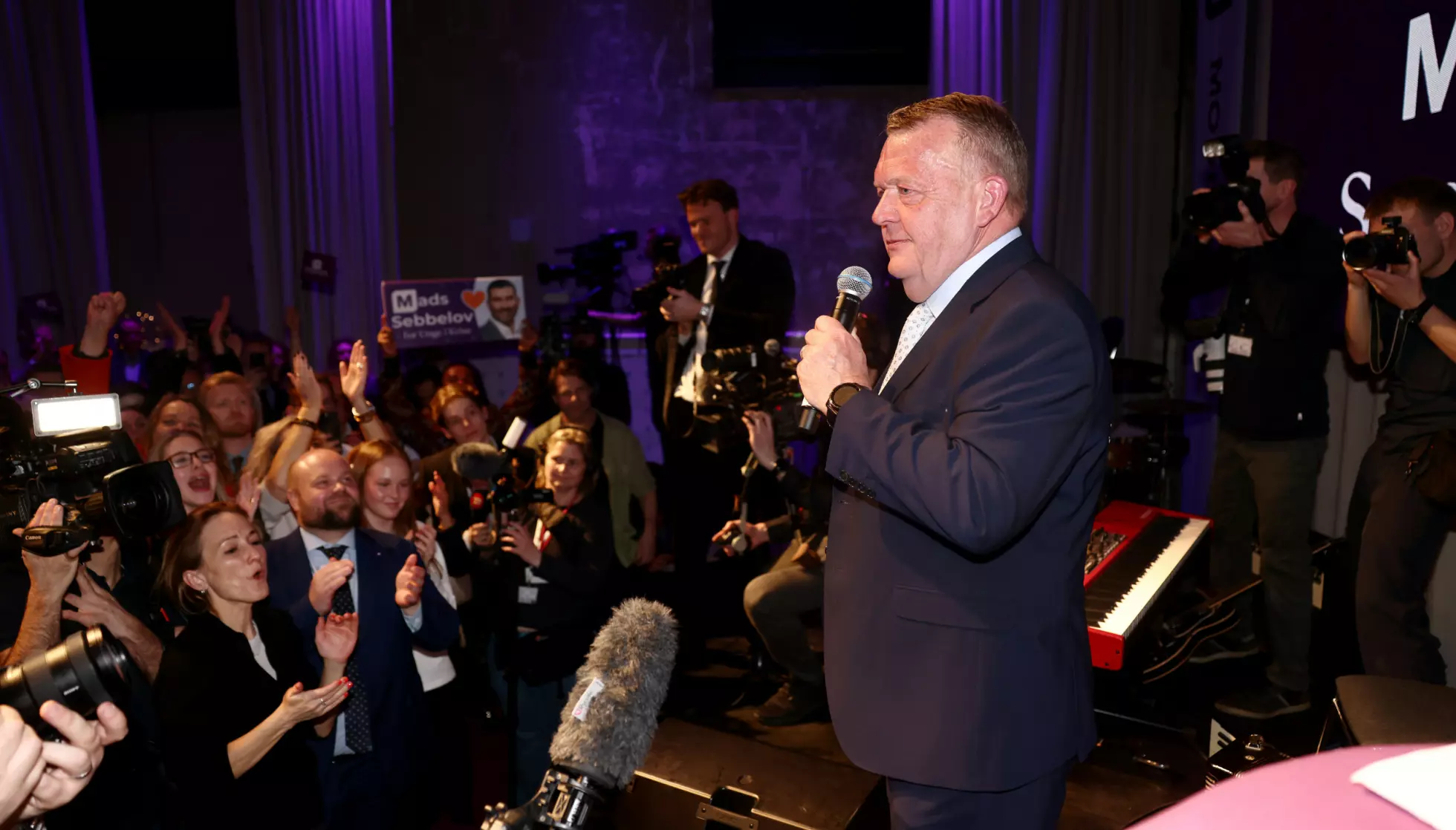 FORNØYD: Partiet har gått tilbake, men Løkke er tilfreds. Foto: Kristian Ridder-Nielsen/Dagbladet