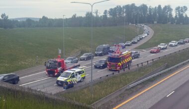 Ulykke, Tønsberg | Ulykke på E18 – store trafikale problemer