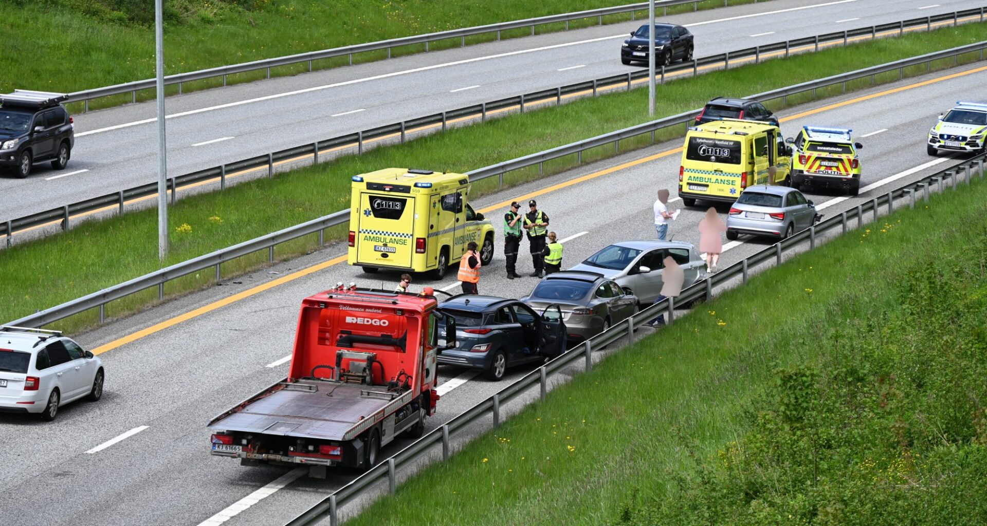 Trafikk, E18 | Ulykke førte til lange køer på E18