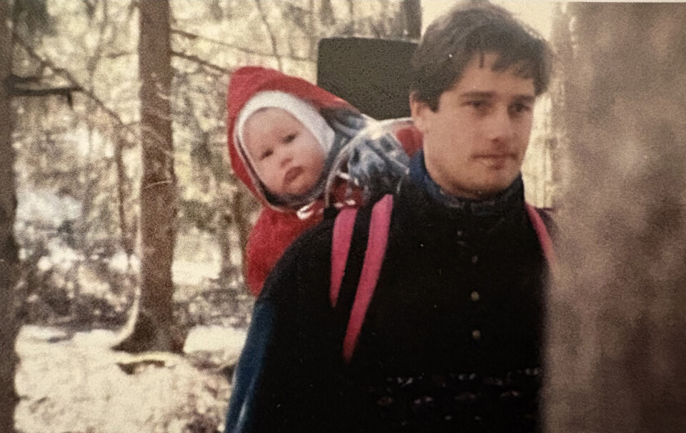 PAPPAJENTE: Far og datter var tette. Fra hun var liten tok Thomas Rikke med ut i skog og mark.