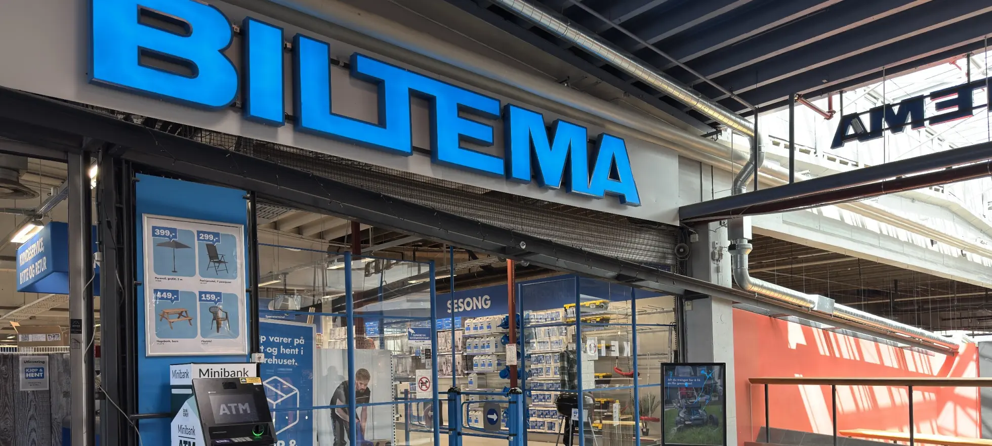 Inngangen til en Biltema butikk i Oslo.