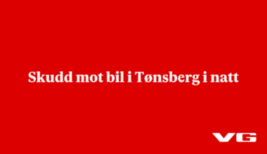 Skudd mot bil i Tønsberg i natt
