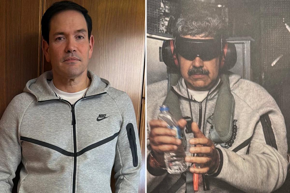 Marco Rubio dons Nike tracksuit worn by Maduro when Venezuelean dictator was captured