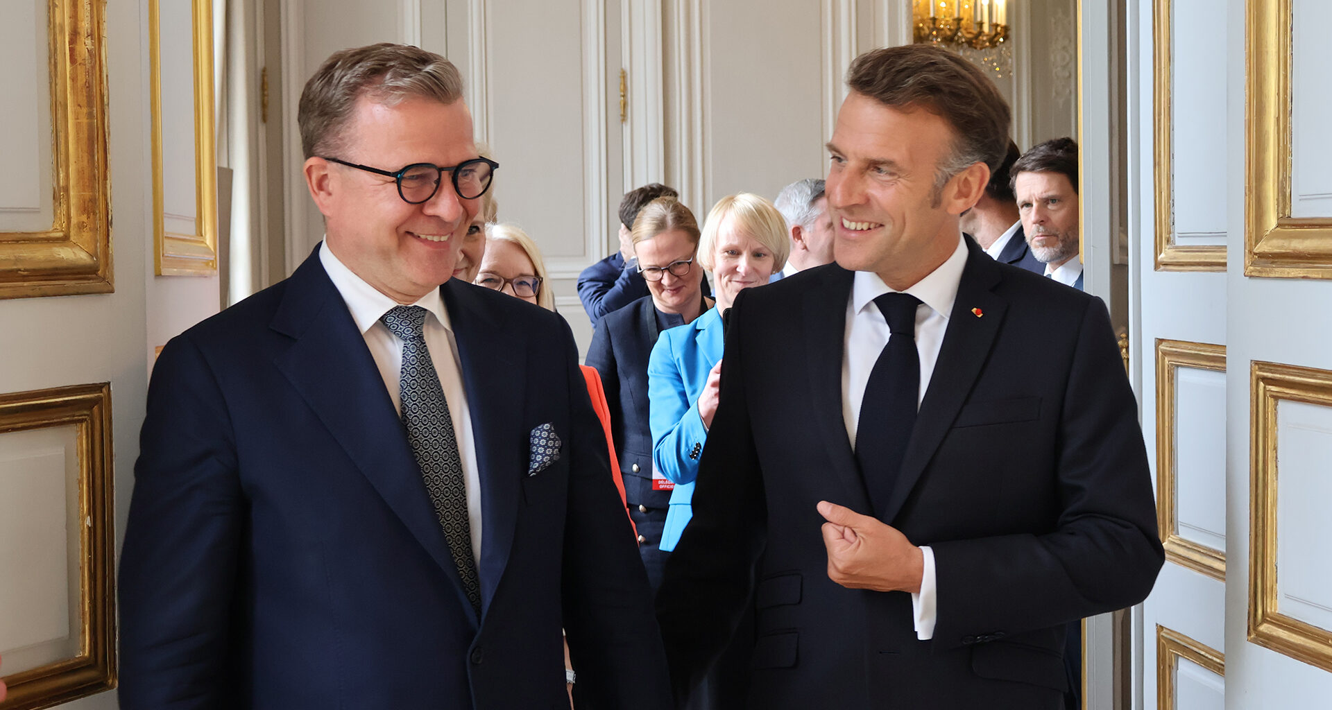 In the photo Prime Minister Petteri Orpo and French President Emmanuel Macron