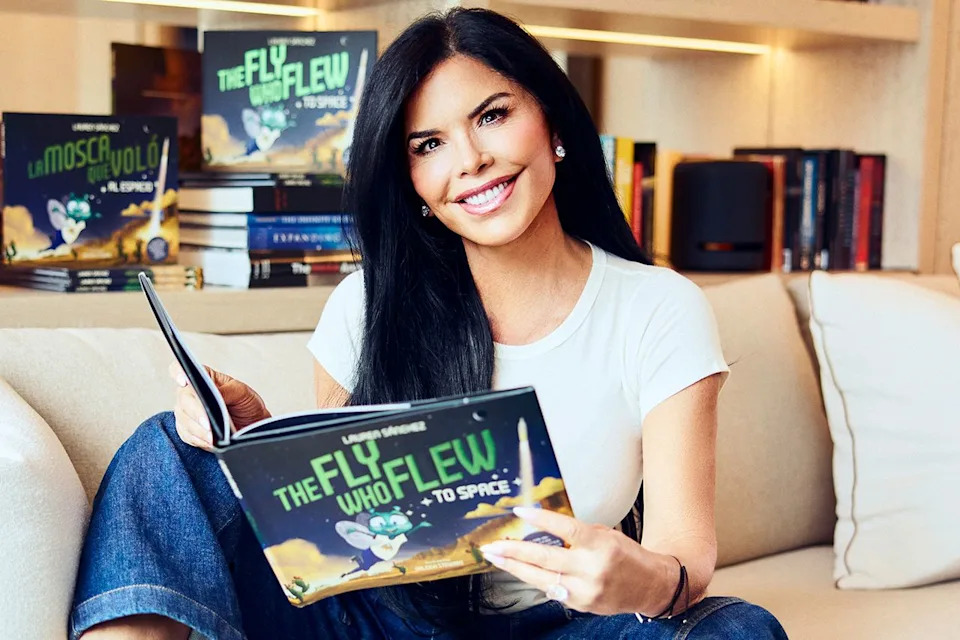 Lauren Sanchez with her 2024 book, The Fly Who Flew to SpaceCredit: Nicolas Gerardin