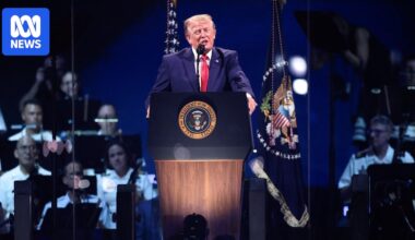 Trump commemorates 250th US Independence Day after storms force evacuation of National Mall