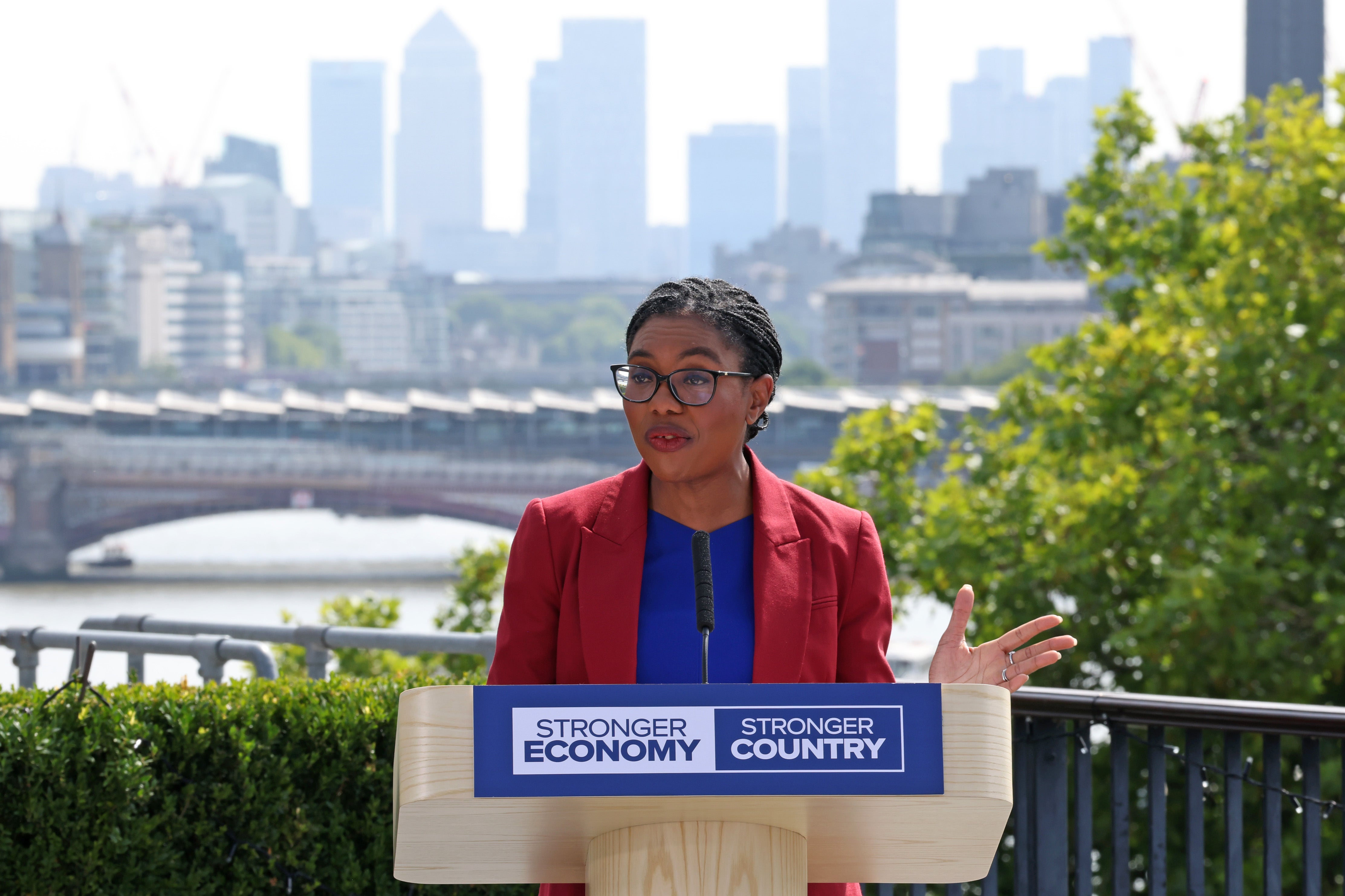 Conservative Leader Kemi Badenoch gives a speech at IET (Institute of Engineering and Technology)