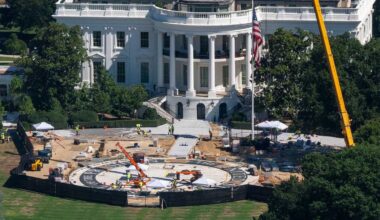Trump’s White House helipad being partially disassembled, images show